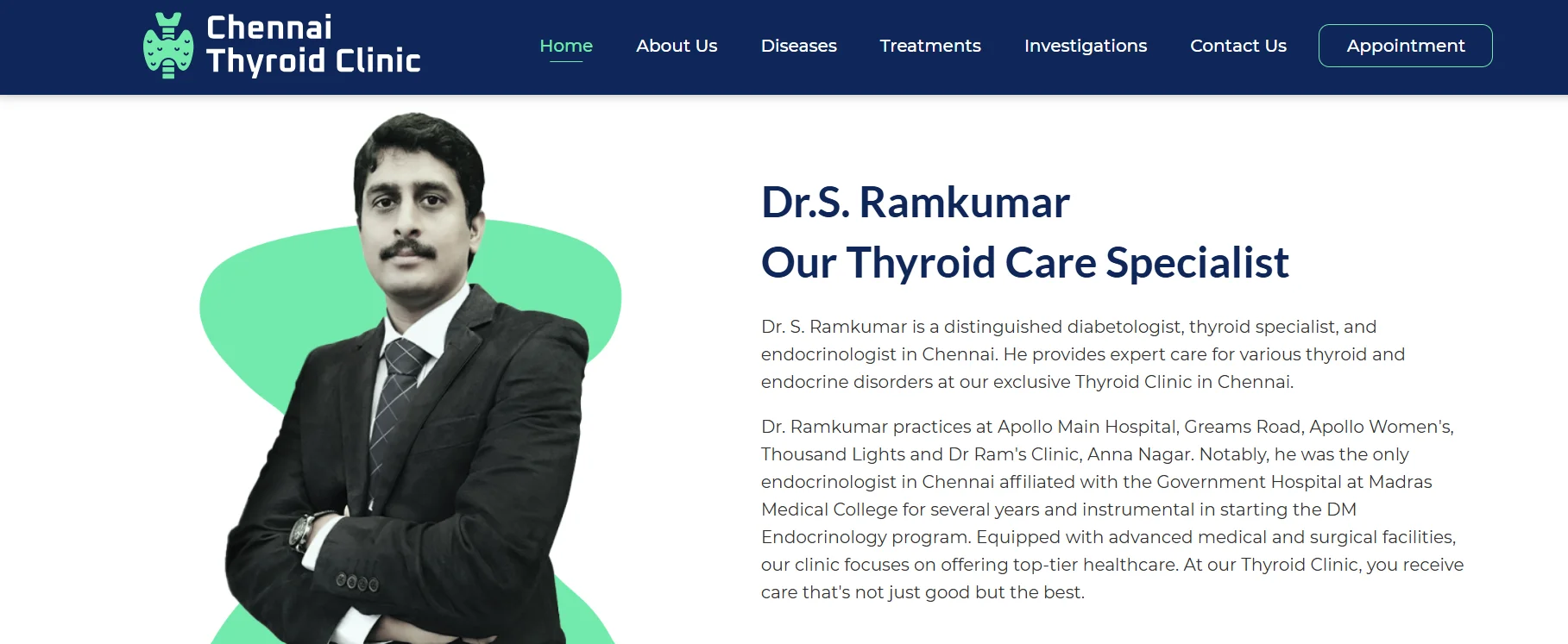 Chennai Thyroid Clinic - Endocrinologist Dr. Ramkumar Ramdas