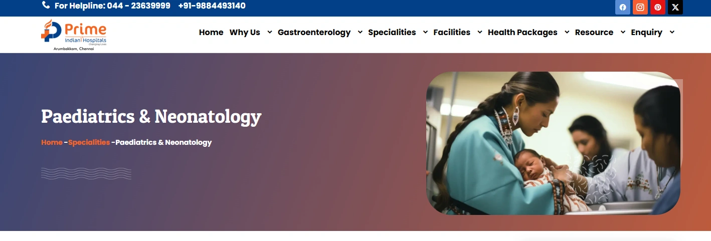 Prime Indian pediatric clinic chennai
